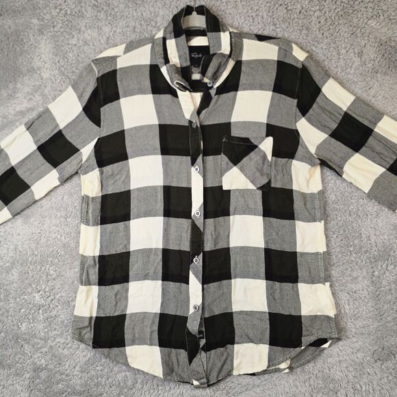 Rails Flannel Button Up Long Sleeve Rosemary Onyx Womens Large Outdoor Granola - Picture 1 of 10